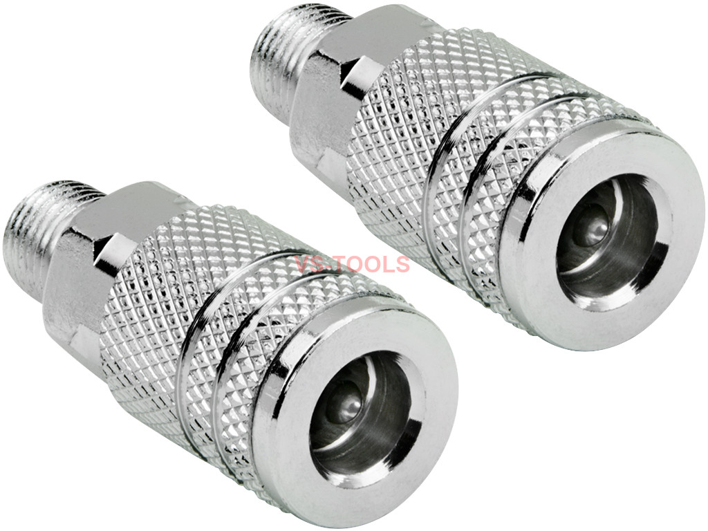 2pcs 1/4in NPT Male to Female Quick Connect Coupler Air Hose